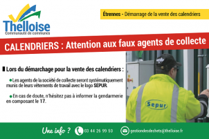 CALENDRIERS: Attention aux faux agents de collecte