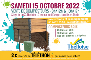 Vente de composteurs avec l' AFM téléthon, lire la suite...