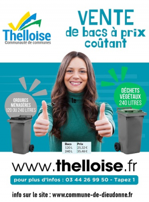 Vente de bacs à prix coutant par la communauté de communes