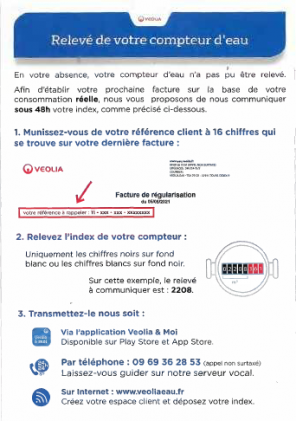 Média réf. 6941 (2/2): relevé des compteurs d'eau à Dieudonne.