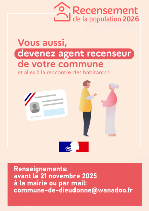 Appel aux volontaires pour le recensement à Dieusdonne