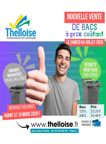 Thelloise - Nouvelle vente de bacs
