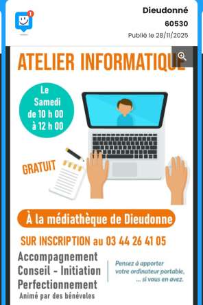 Atelier Informatique à Dieudonne