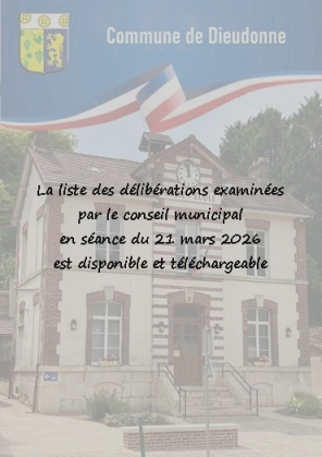 Liste des délibérations du 21 mars 2026