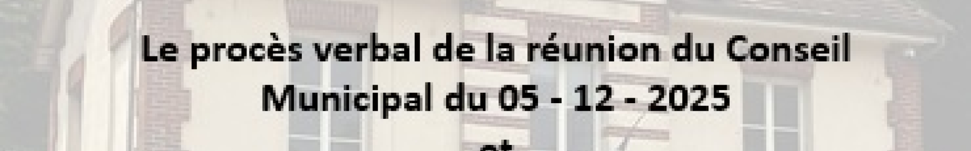 Documents des Conseils Municipaux