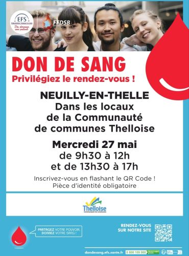 Don du sang à la Communauté de Communes Thelloise