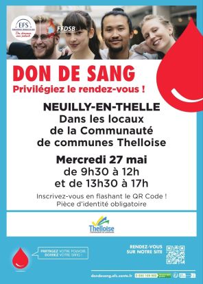 Don du sang à la Communauté de Communes Thelloise