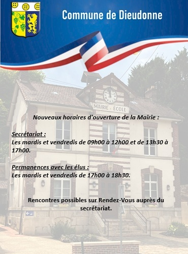 Mairie : Nouveaux horaires