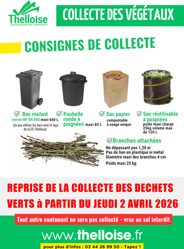 Reprise de la collecte des déchets végétaux