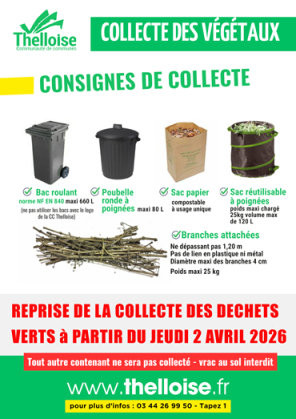 Reprise de la collecte des déchets végétaux