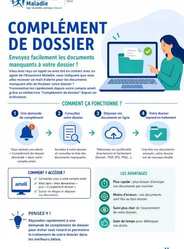 CPAM Envoyez facilement les documents manquant à votre dossier