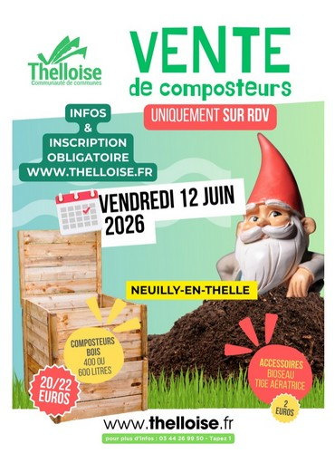Vente de composteurs, UNIQUEMENT sur RDV !!!