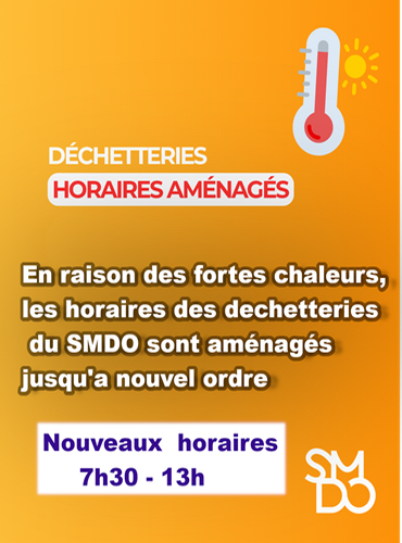 Déchetterie : Horaires aménagés
