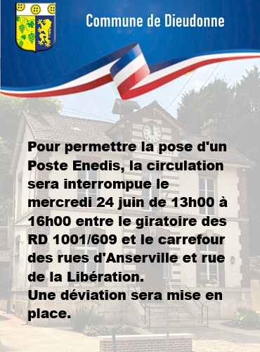Interruption de la circulation sur RD 609