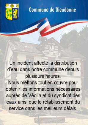 Interruption de la fourniture d'eau le 28-06-2026