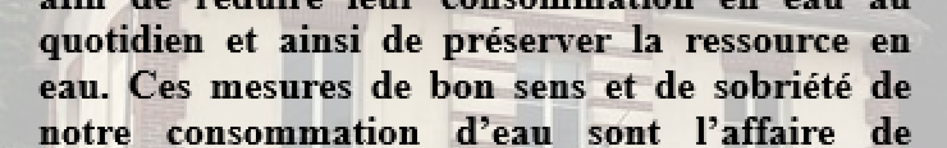 Arrêté préfectoral vigilance EAU