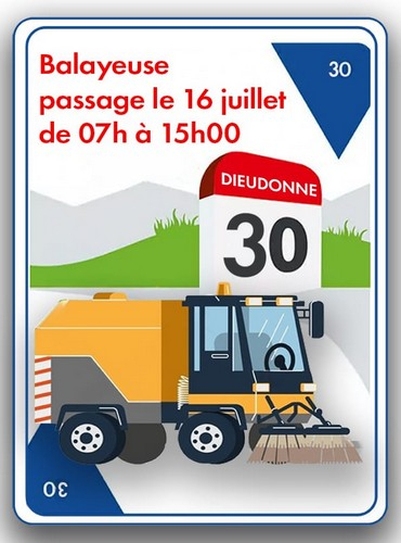 Passage de la Balayeuse le 16 juillet