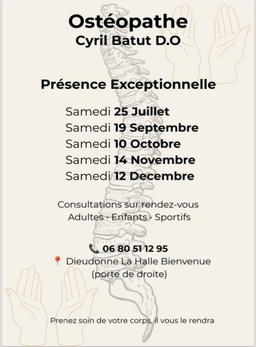 Consultations Ostéopathie 2ème semestre