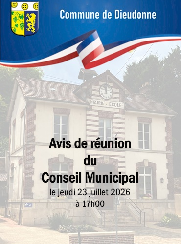 Avis de réunion du Conseil Municipal le 23 juillet 2026