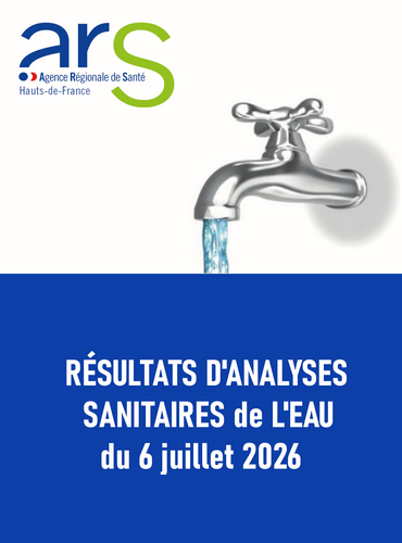 ARS Hauts de France : résultats des analyses de l'eau