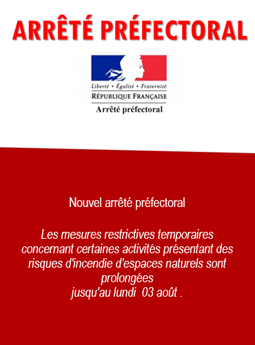 Arrêté préfectoral portant restriction sur certains travaux jusqu'au lundi 03 août 2026