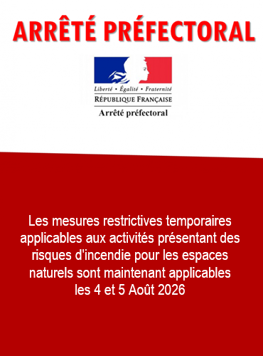 Arrêté préfectoral portant restriction sur certains travaux jusqu'au mercredi 05 août 2026
