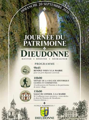 Journée du patrimoine Dieudonne le 20 Septembre