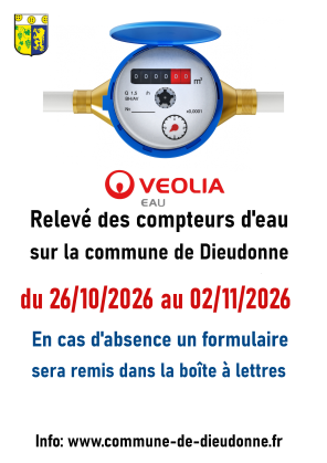 Relevé des compteurs d'eau de la commune