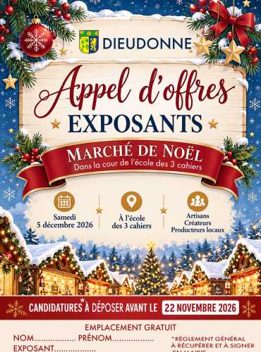 Appel d'offres exposants Marché de Noël