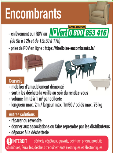 Procédure d'enlèvement des encombrants