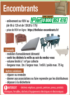 Procédure d'enlèvement des encombrants