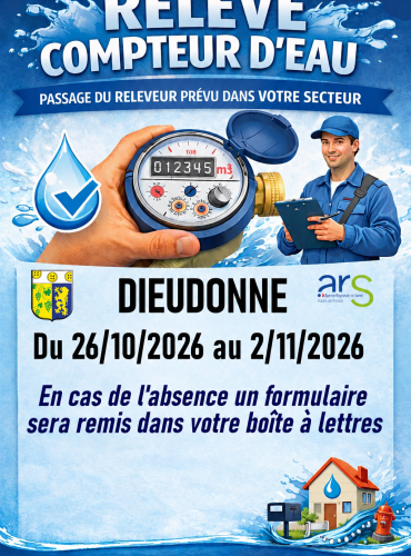Relevé des compteurs d'eau de la commune