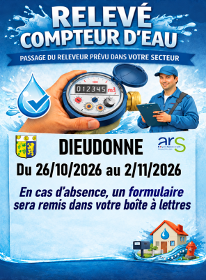 Relevé des compteurs d'eau de la commune