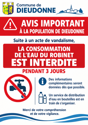 Eau du robinet interdite à la consommation